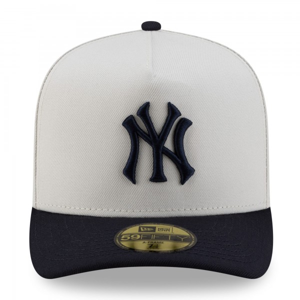 Бейсболка New York Yankees New Era x Siegelman Stable Beige/Navy 59FIFTY A-Frame