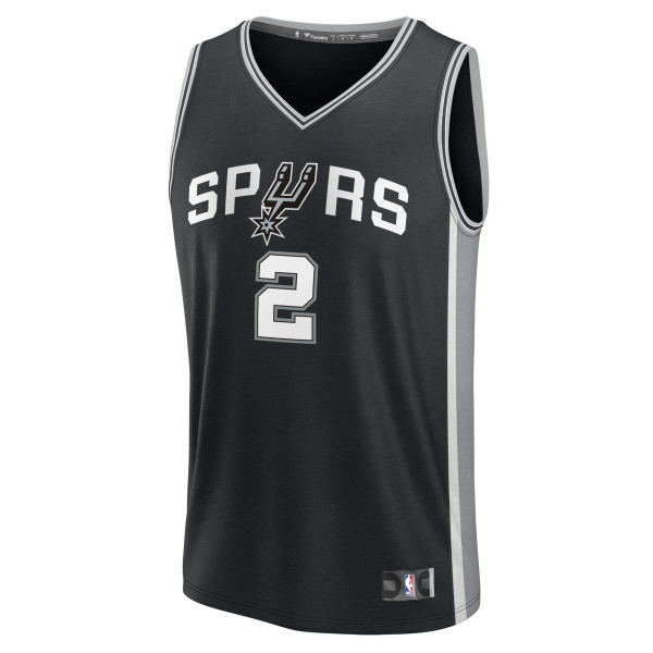 Джерси San Antonio Spurs Dylan Harper Fanatics Black 2025 NBA Draft First Round Pick Fast Break Replica - Icon Edition