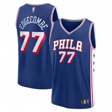 Подростковая Philadelphia 76ers V. J. Edgecombe Fanatics Royal 2025 NBA Draft First Round Pick Fast Break Replica Jersey - Icon Edition