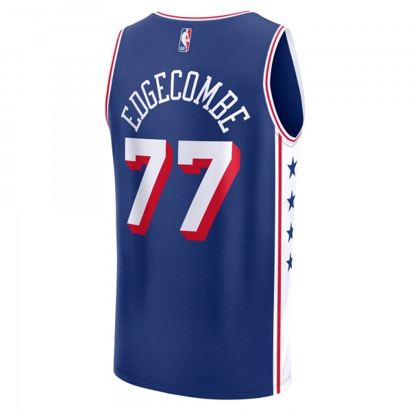 Подростковая Philadelphia 76ers V. J. Edgecombe Fanatics Royal 2025 NBA Draft First Round Pick Fast Break Replica Jersey - Icon Edition