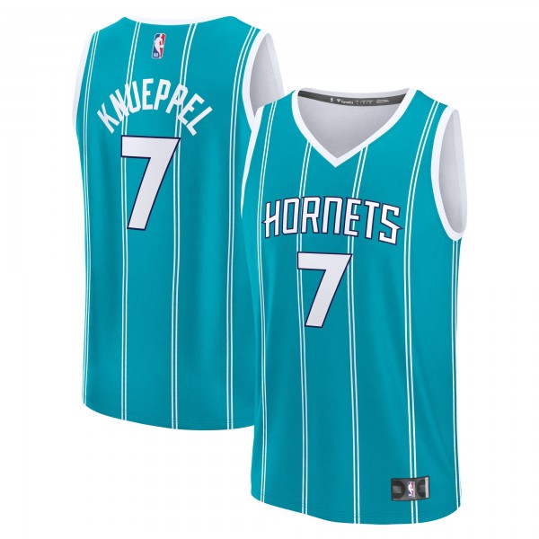 Charlotte Hornets Kon Knueppel Fanatics Teal 2025 NBA Draft First Round Pick Fast Break Replica Jersey - Icon Edition