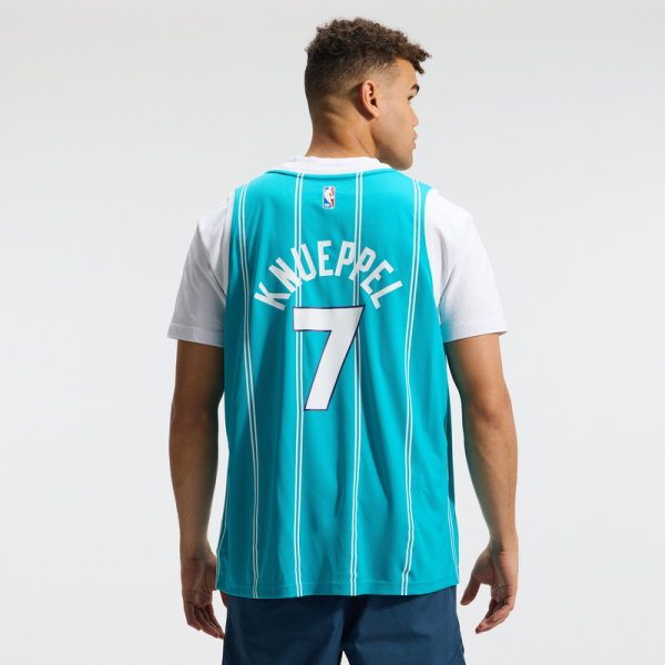 Джерси Charlotte Hornets Kon Knueppel Fanatics Teal 2025 NBA Draft First Round Pick Fast Break Replica - Icon Edition
