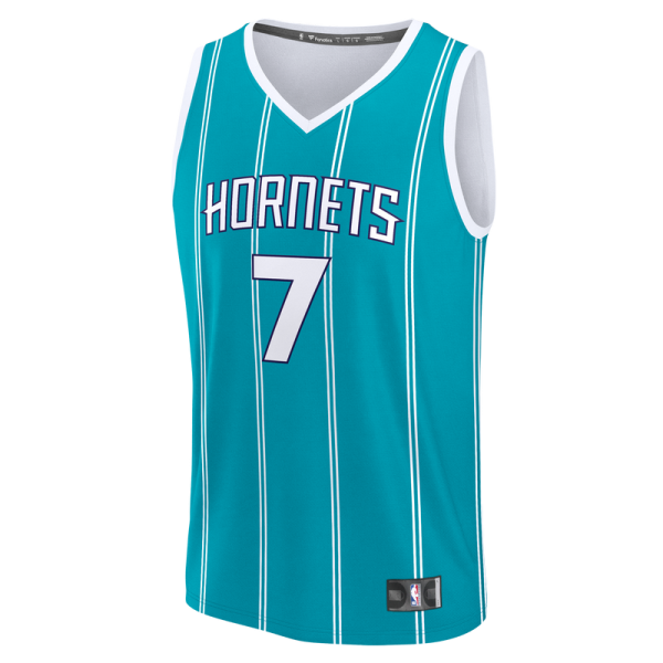 Джерси Charlotte Hornets Kon Knueppel Fanatics Teal 2025 NBA Draft First Round Pick Fast Break Replica - Icon Edition