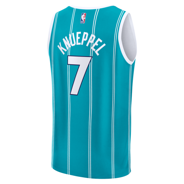 Джерси Charlotte Hornets Kon Knueppel Fanatics Teal 2025 NBA Draft First Round Pick Fast Break Replica - Icon Edition