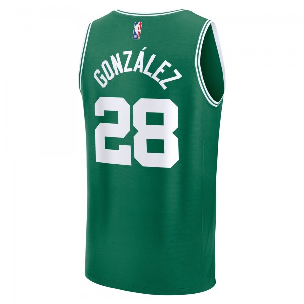 Boston Celtics Hugo Gonzalez Fanatics Kelly Green 2025 NBA Draft First Round Pick Fast Break Replica Jersey - Icon Edition
