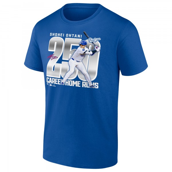 Los Angeles Dodgers Shohei Ohtani Royal 250 Home Runs T-Shirt