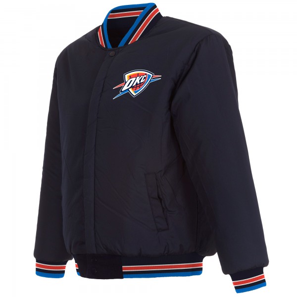 Куртка на кнопках Oklahoma City Thunder JH Design Navy 2025 NBA Finals Champions Reversible Wool