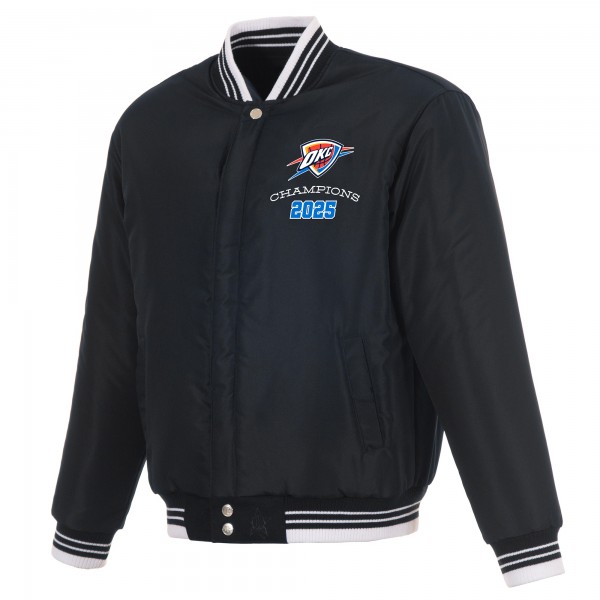 Куртка Oklahoma City Thunder JH Design Navy 2025 NBA Finals Champions Reversible Wool
