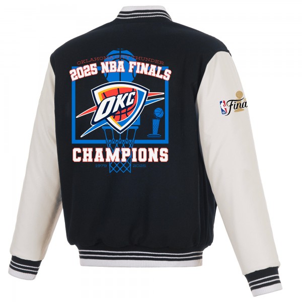 Куртка Oklahoma City Thunder JH Design Navy 2025 NBA Finals Champions Reversible Wool