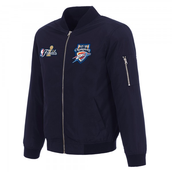 Бомбер Oklahoma City Thunder JH Design Navy 2025 NBA Finals Champions Nylon