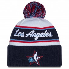 Шапка с помпоном New Era White/Navy 2026 NBA All-Star Game
