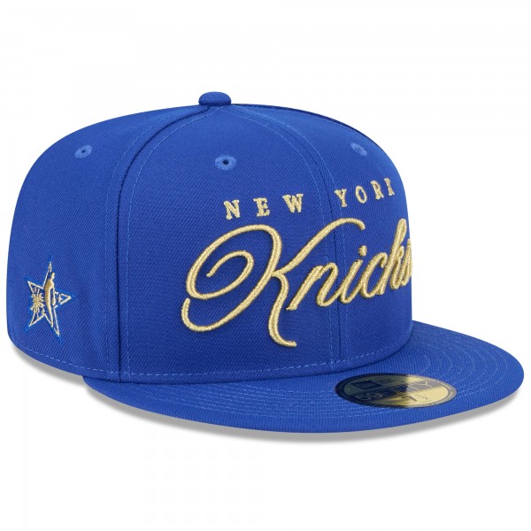 Бейсболка New York Knicks New Era Blue 2026 NBA All-Star Game Script 59FIFTY