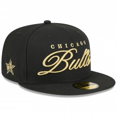 Бейсболка Chicago Bulls New Era Black 2026 NBA All-Star Game Script 59FIFTY