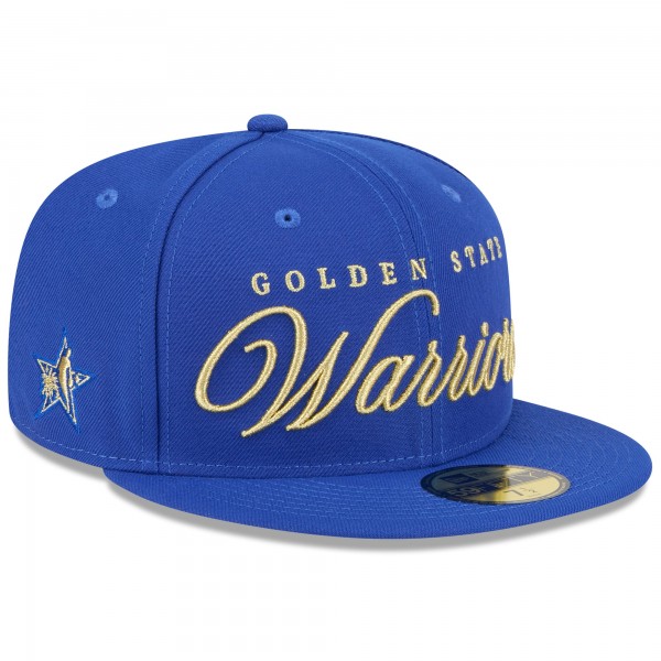 Бейсболка Golden State Warriors New Era Royal 2026 NBA All-Star Game Script 59FIFTY