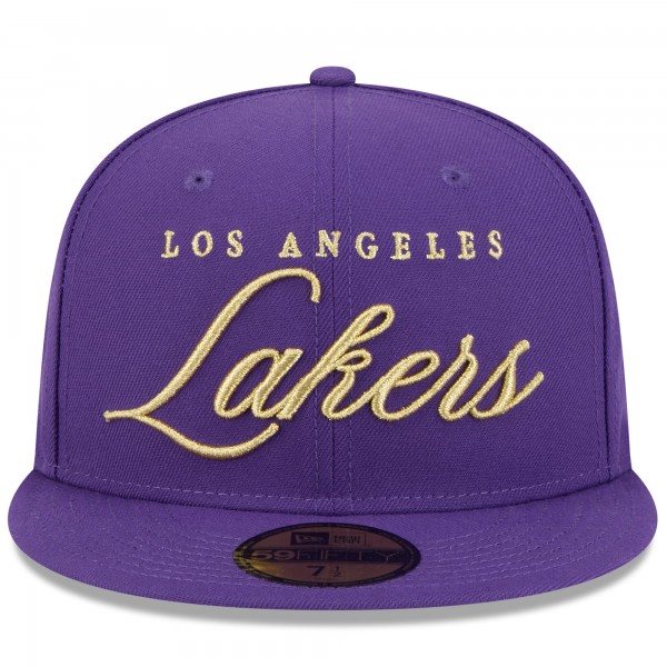 Бейсболка Los Angeles Lakers New Era Purple 2026 NBA All-Star Game Script 59FIFTY