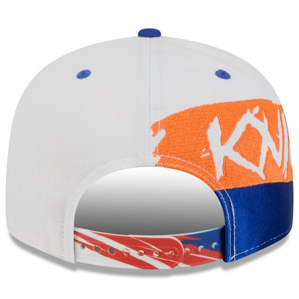 Бейсболка New York Knicks New Era White/Blue 2026 NBA All-Star Game Brushstroke 9FIFTY Snapback