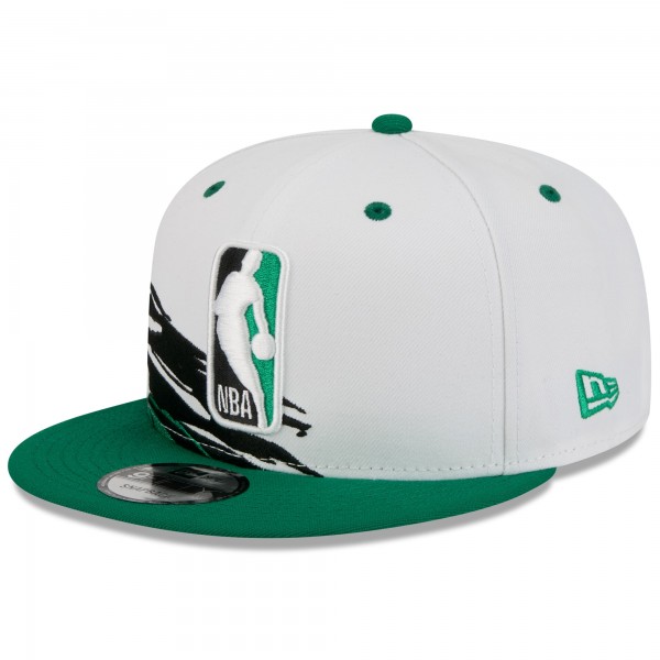 Бейсболка Boston Celtics New Era White/Kelly Green 2026 NBA All-Star Game Brushstroke 9FIFTY Snapback