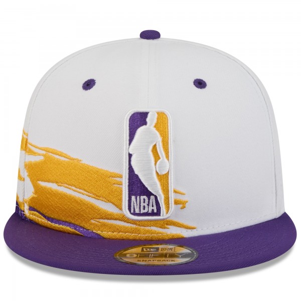 Бейсболка Los Angeles Lakers New Era White/Purple 2026 NBA All-Star Game Brushstroke 9FIFTY Snapback