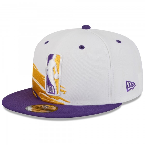 Бейсболка Los Angeles Lakers New Era White/Purple 2026 NBA All-Star Game Brushstroke 9FIFTY Snapback
