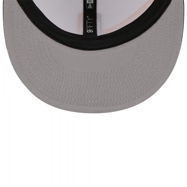 Бейсболка Los Angeles Lakers New Era White/Purple 2026 NBA All-Star Game Brushstroke 9FIFTY Snapback