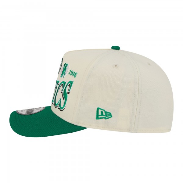Бейсболка Boston Celtics New Era Cream/Kelly Green Stretched 2-Tone A-Frame 9FIFTY