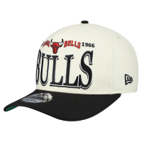 Бейсболка Chicago Bulls New Era Cream/Black Stretched 2-Tone A-Frame 9FIFTY