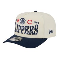 Бейсболка LA Clippers New Era Cream/Navy Stretched 2-Tone A-Frame 9FIFTY