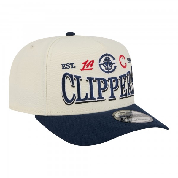 Бейсболка LA Clippers New Era Cream/Navy Stretched 2-Tone A-Frame 9FIFTY