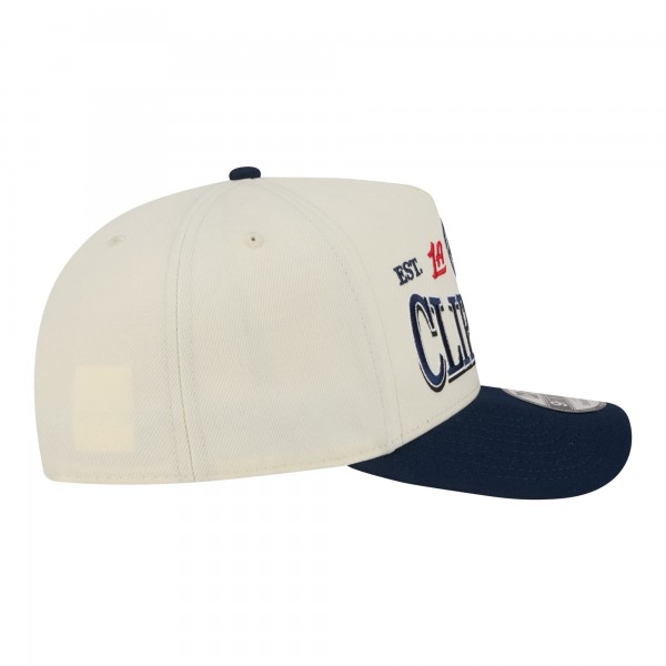 Бейсболка LA Clippers New Era Cream/Navy Stretched 2-Tone A-Frame 9FIFTY