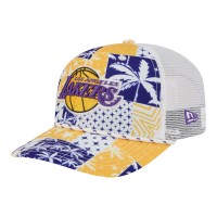 Бейсболка Los Angeles Lakers New Era White Fan Pack Tropical Pattern 9SEVENTY