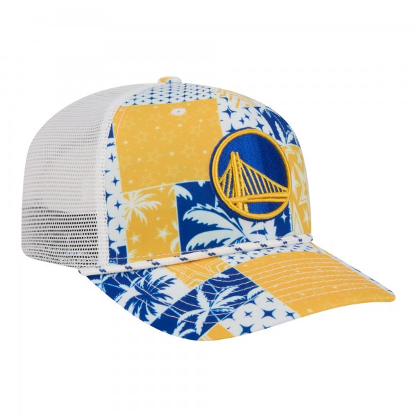 Бейсболка Golden State Warriors New Era White Fan Pack Tropical Pattern 9SEVENTY
