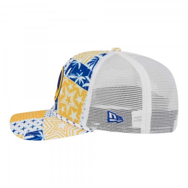 Бейсболка Golden State Warriors New Era White Fan Pack Tropical Pattern 9SEVENTY