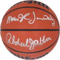 Мяч Kareem Abdul-Jabbar, Magic Johnson & James Worthy Los Angeles Lakers Autographed Fanatics Authentic Wilson Authentic Series Indoor/Outdoor