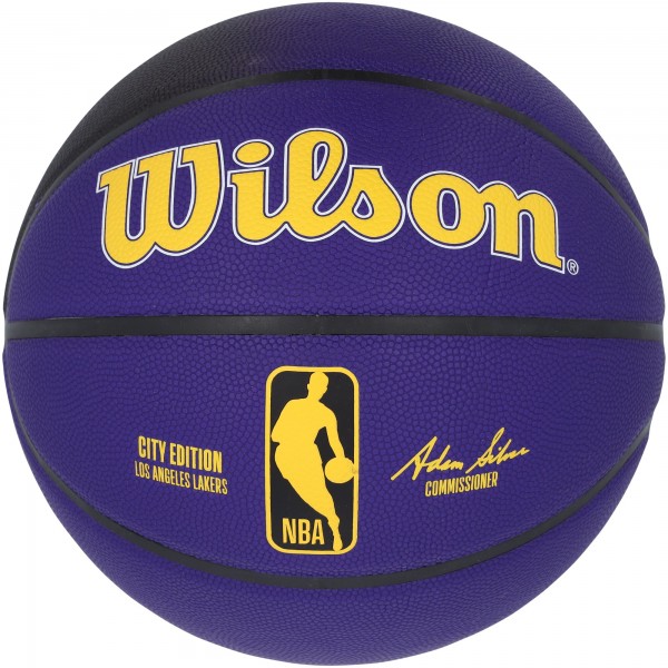 Magic Johnson Los Angeles Lakers Autographed Fanatics Authentic Wilson 2024-25 City Edition Collectors Basketball