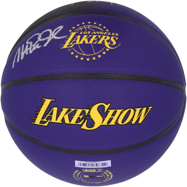 Magic Johnson Los Angeles Lakers Autographed Fanatics Authentic Wilson 2024-25 City Edition Collectors Basketball