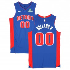 Ron Holland II Detroit Pistons Fanatics Authentic Game-Used #00 Blue Nike Jersey vs. New York Knicks on April 29, 2025 - Round 1 Game 5 - Size 48+4