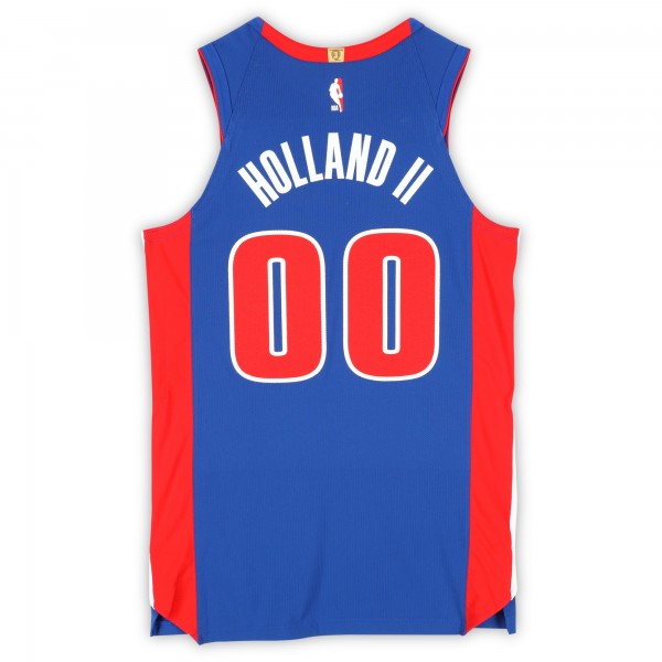 Ron Holland II Detroit Pistons Fanatics Authentic Game-Used #00 Blue Nike Jersey vs. New York Knicks on April 29, 2025 - Round 1 Game 5 - Size 48+4