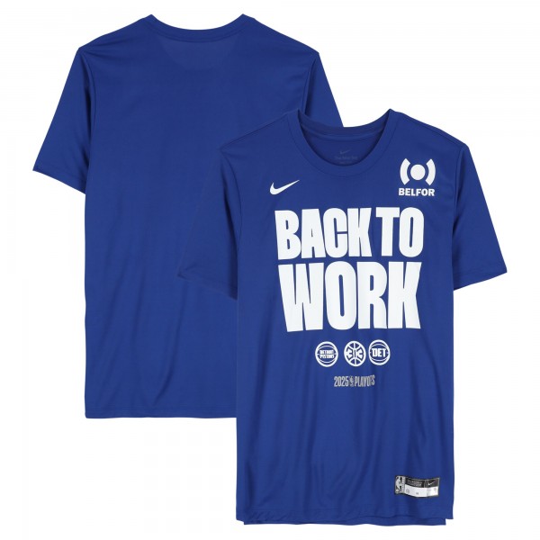 Ron Holland II Detroit Pistons Fanatics Authentic Player-Worn Blue Nike T-Shirt from the 2025 NBA Playoffs - Size XL