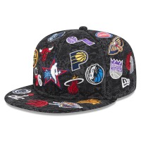 Бейсболка 2026 NBA All-Star Game New Era Black Allover Logos 59FIFTY