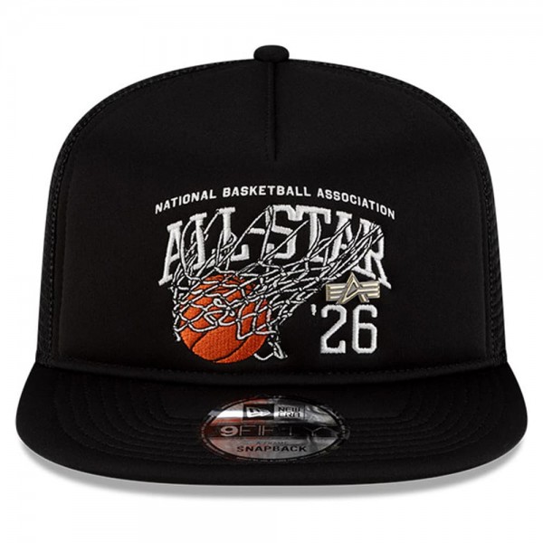 Бейсболка 2026 NBA All-Star Game New Era x Alpha Industries Black 9FIFTY Snapback