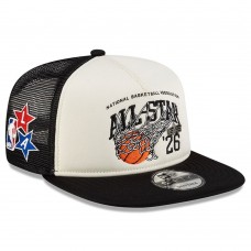 Бейсболка 2026 NBA All-Star Game New Era x Alpha Industries White/Black 9FIFTY Snapback