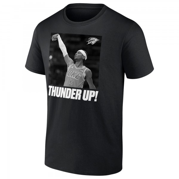 Футболка Unisex Oklahoma City Thunder Shai Gilgeous-Alexander Black 2025 NBA Finals Champions Celebration