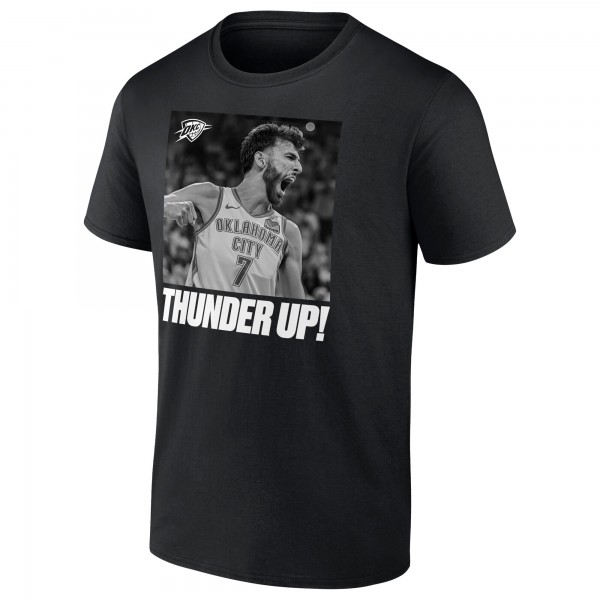 Футболка Unisex Oklahoma City Thunder Chet Holmgren Black 2025 NBA Finals Champions Celebration