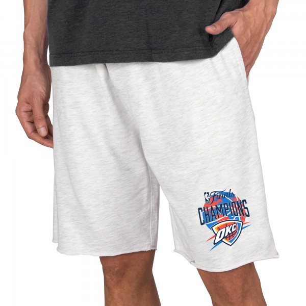 Шорты Oklahoma City Thunder Concepts Sport Oatmeal 2025 NBA Finals Champions Mainstream Tri-Blend French Terry Lounge