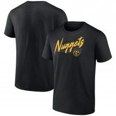 Denver Nuggets Black Color Block Slant Quick Strike T-Shirt