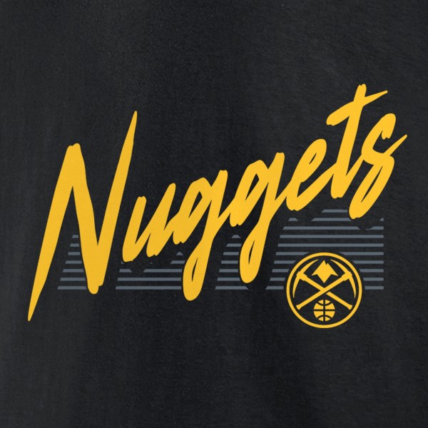 Denver Nuggets Black Color Block Slant Quick Strike T-Shirt