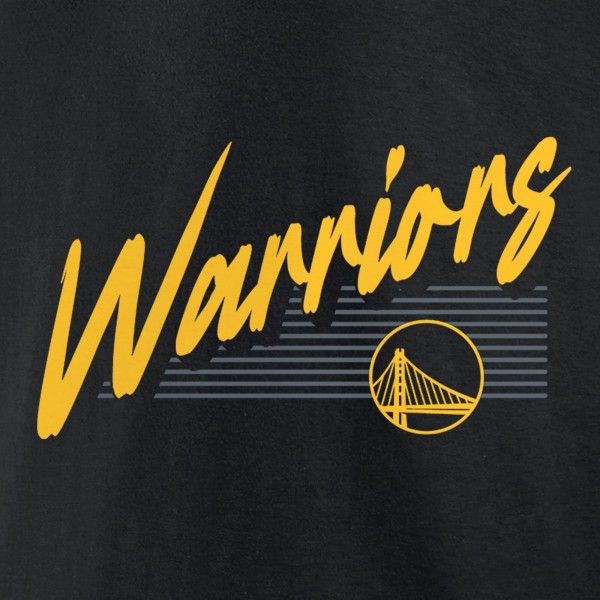 Golden State Warriors Black Color Block Slant Quick Strike T-Shirt