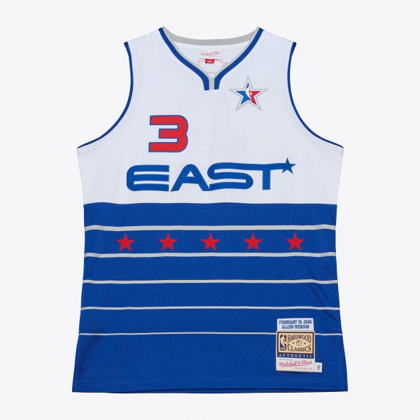 Джерси 2006 NBA All-Star Game Allen Iverson Mitchell & Ness White/Blue Authentic