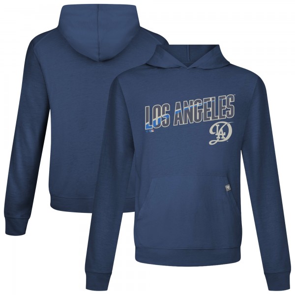 Los Angeles Dodgers Levelwear Navy City Connect Relay Back Splash Pullover Hoodie
