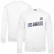 Los Angeles Dodgers Levelwear White City Connect Zane Core Logo Sweatshirt